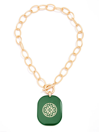 Heather Links Pendant Collar Necklace