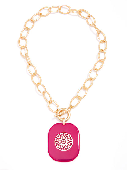 Heather Links Pendant Collar Necklace