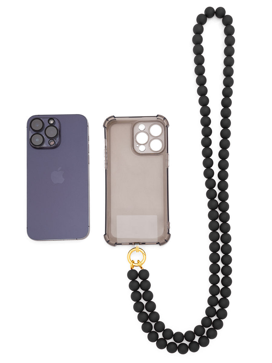 Matte Resin Beaded Crossbody Phone Lanyard