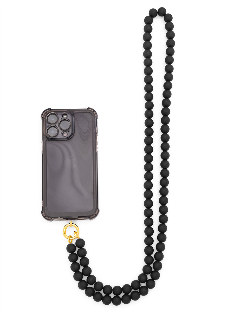 Matte Resin Beaded Crossbody Phone Lanyard