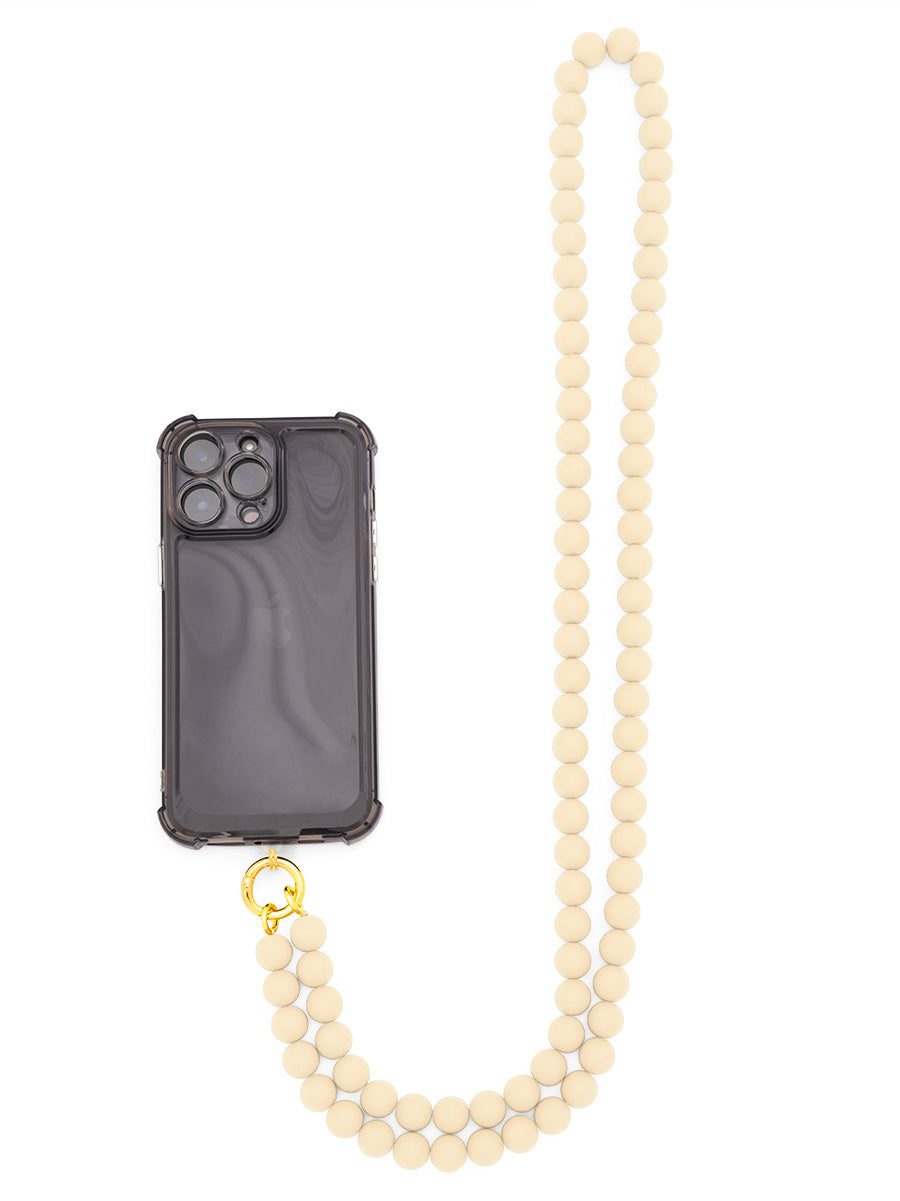 Matte Resin Beaded Crossbody Phone Lanyard
