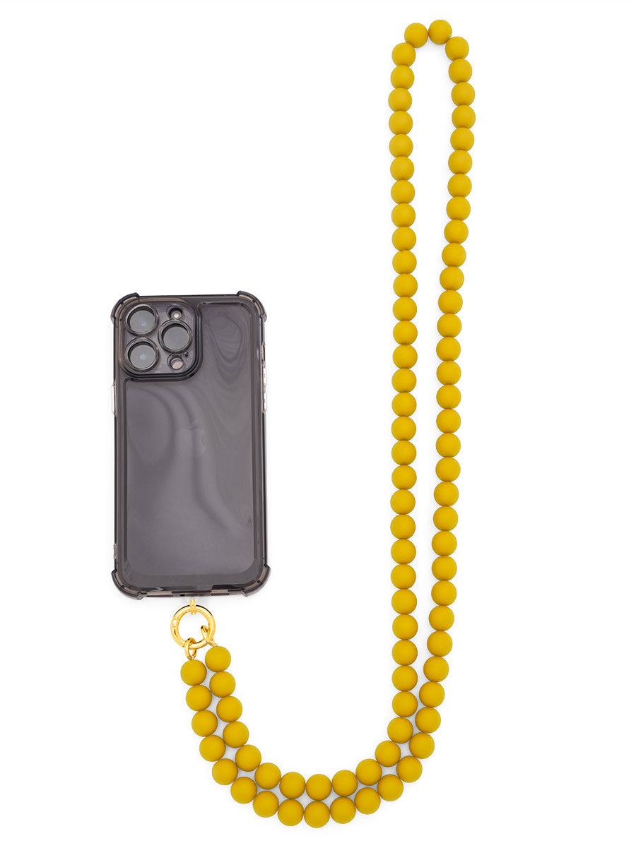 Matte Resin Beaded Crossbody Phone Lanyard