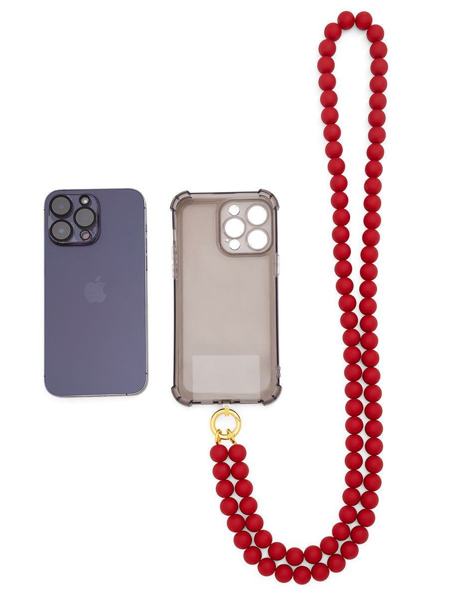 Matte Resin Beaded Crossbody Phone Lanyard