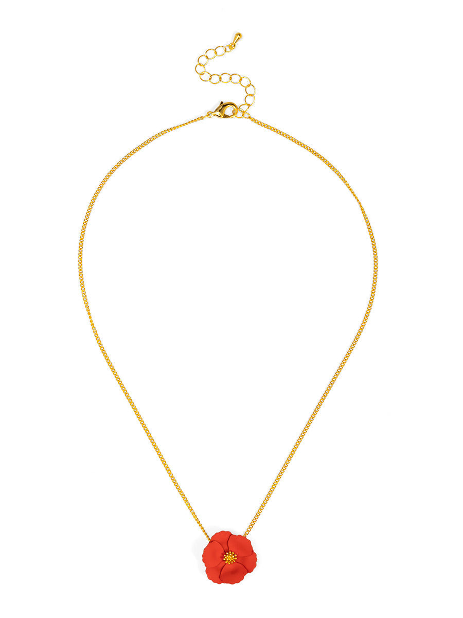 Amelia Flower Pendant Necklace