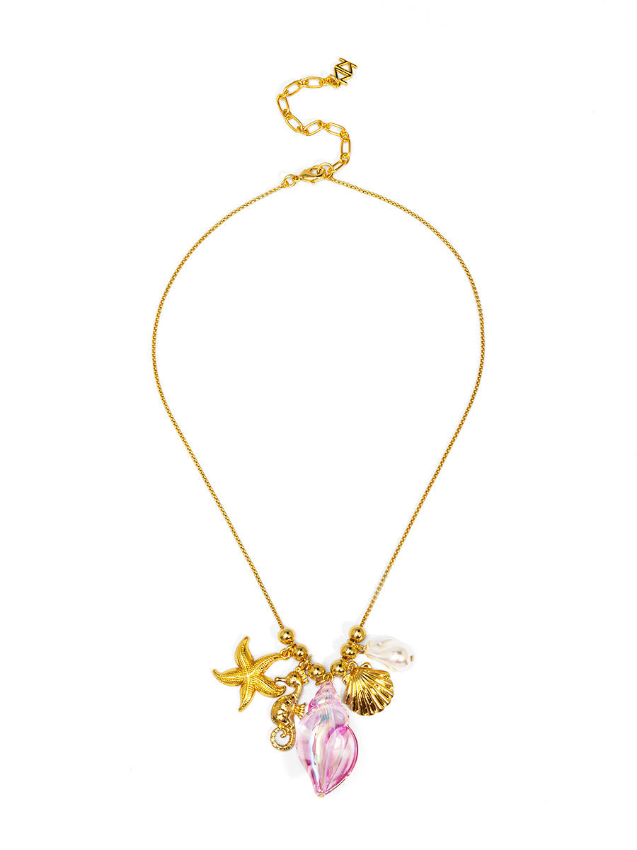 Marina Charm Cluster Short Necklace