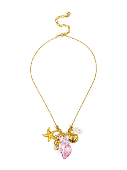 Marina Charm Cluster Short Necklace