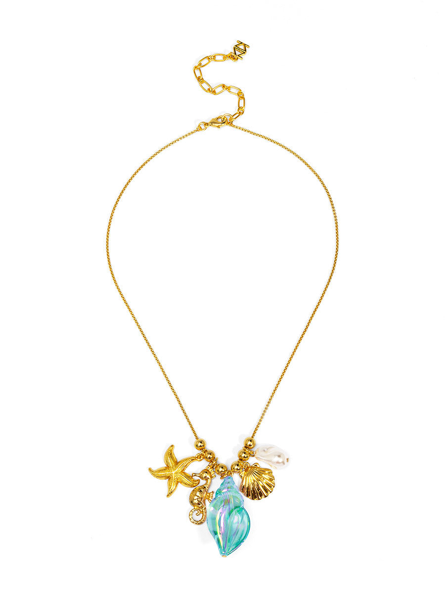 Marina Charm Cluster Short Necklace