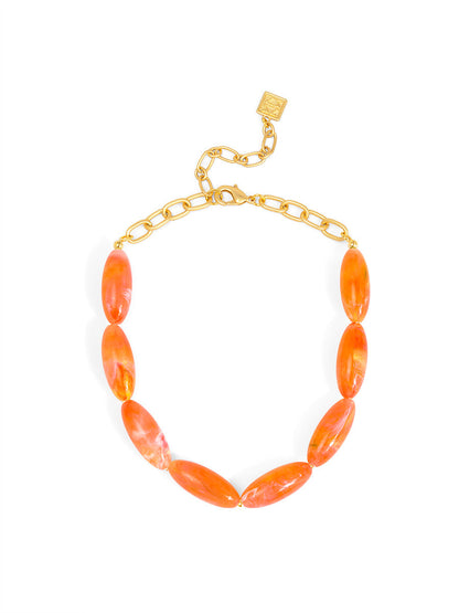 Glossy Resin Collar Necklace