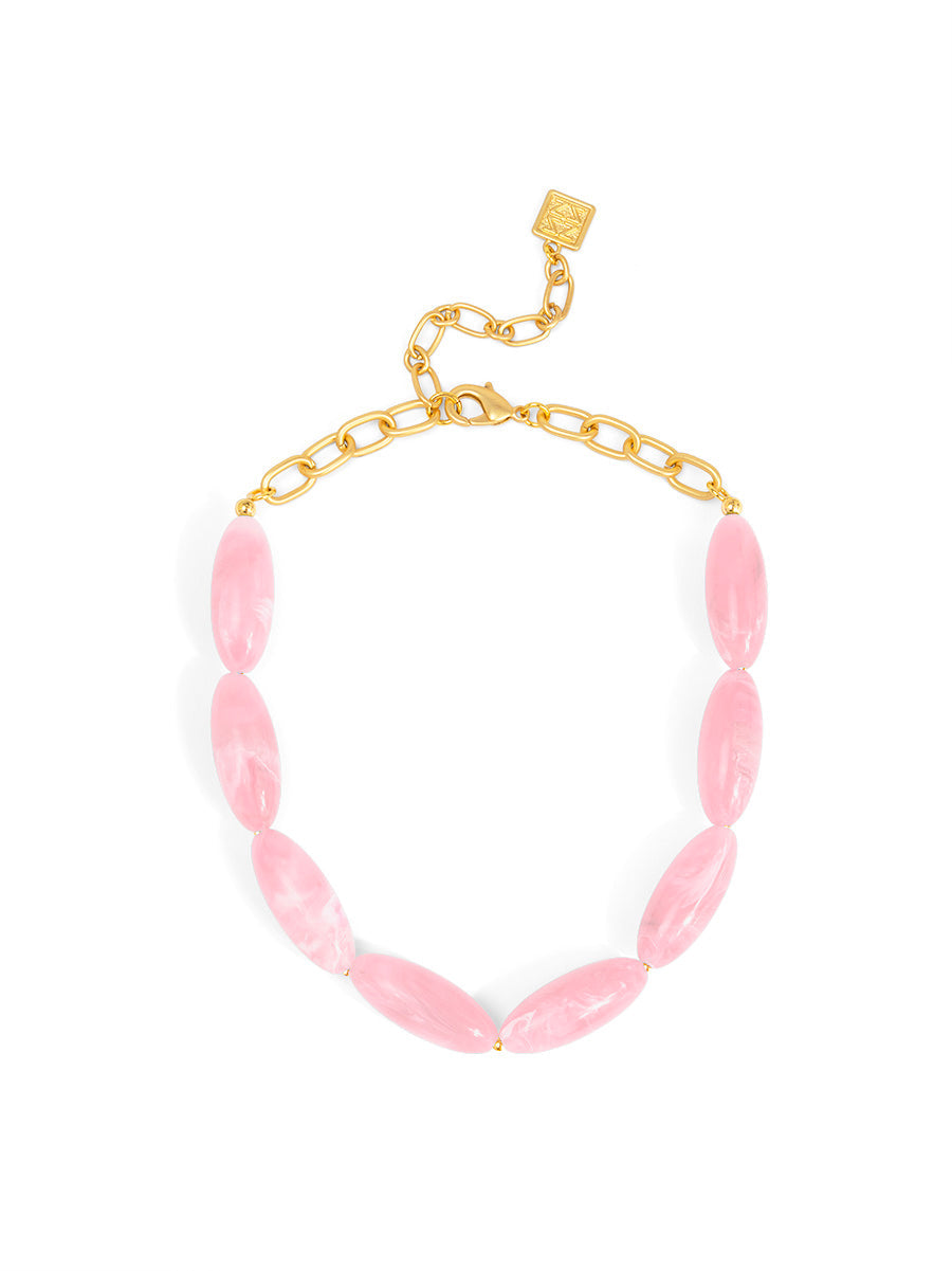 Glossy Resin Collar Necklace