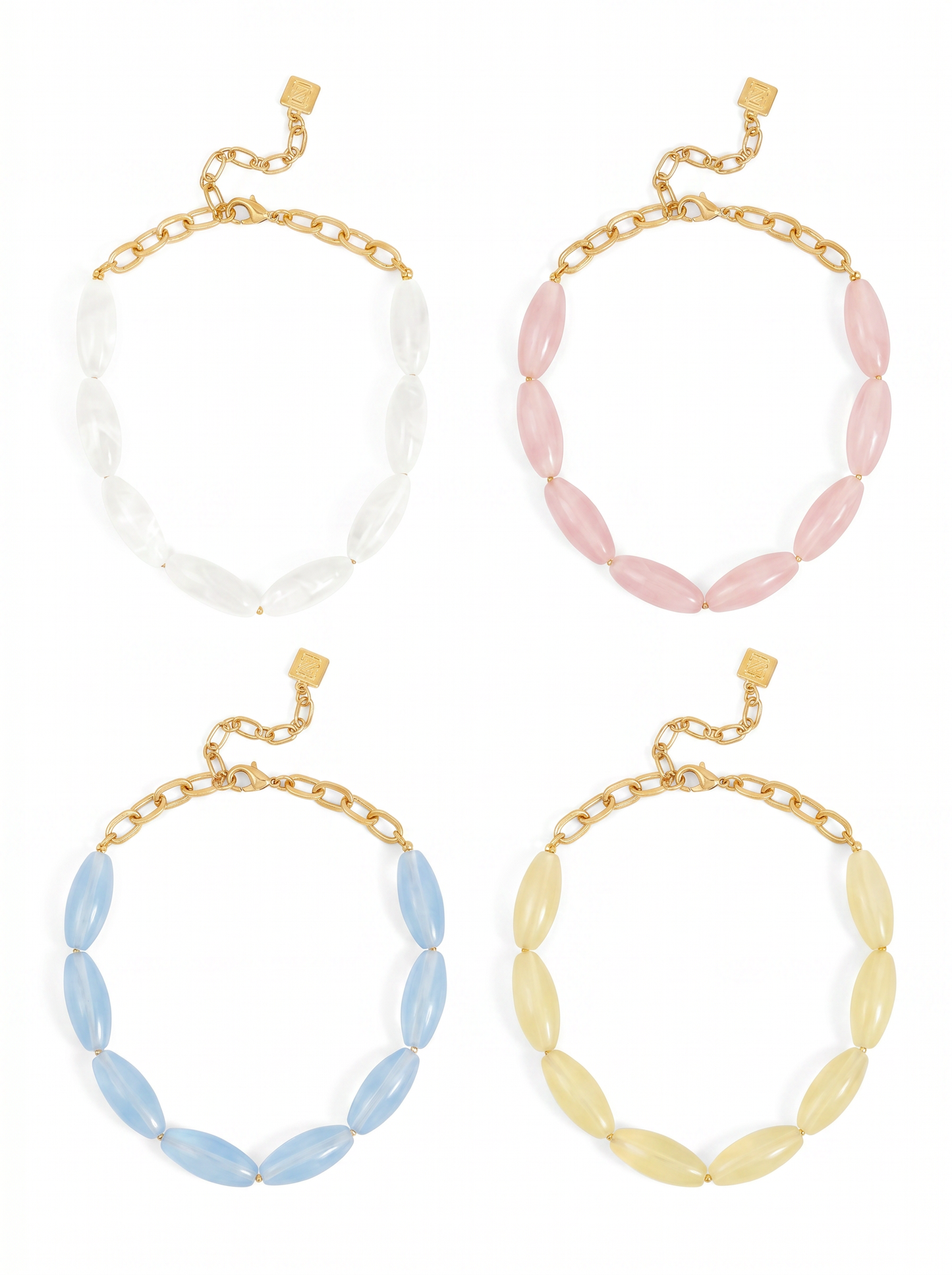 Glossy Resin Collar Necklace