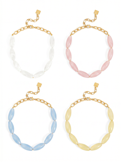 Glossy Resin Collar Necklace