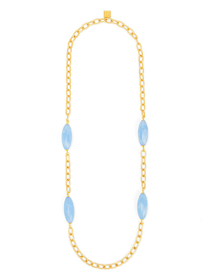 Glossy Resin Long Necklace