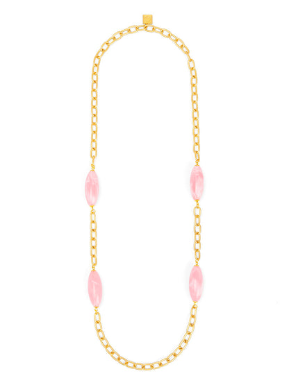 Glossy Resin Long Necklace