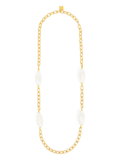 Glossy Resin Long Necklace