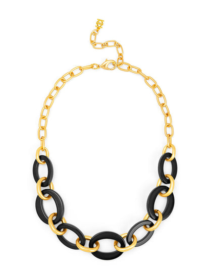 Della mixed link short necklace
