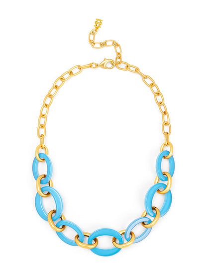 Della mixed link short necklace