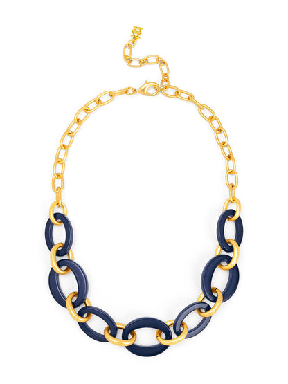 Della mixed link short necklace