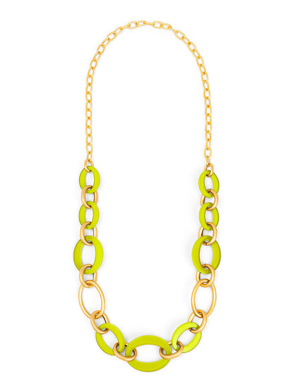 Della mixed link long necklace