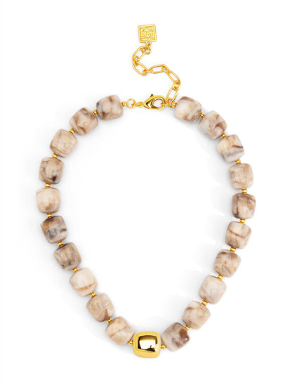 Tessa Puffy Square Short Necklace
