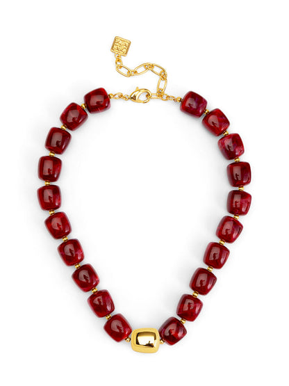 Tessa Puffy Square Short Necklace