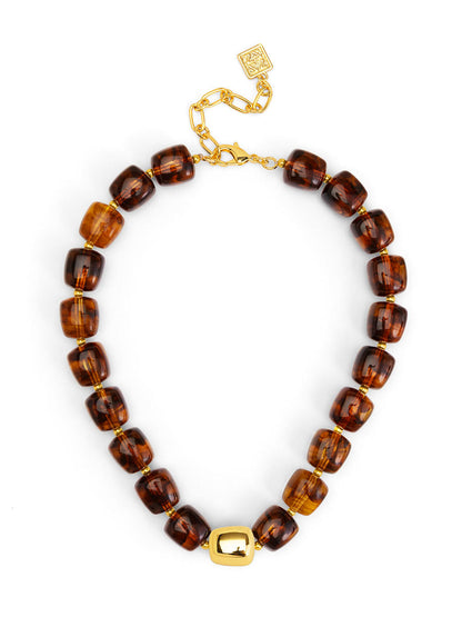 Tessa Puffy Square Short Necklace