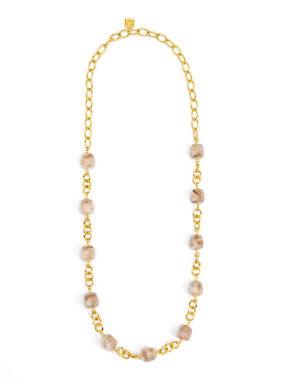 Tessa Puffy Square Long Necklace