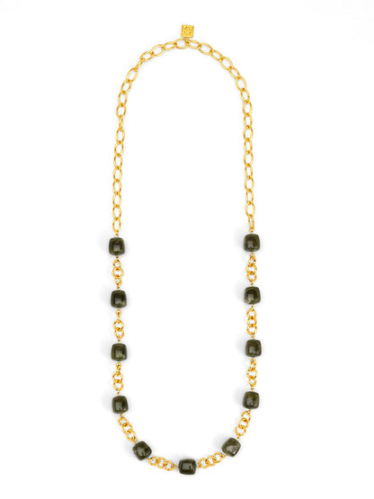 Tessa Puffy Square Long Necklace