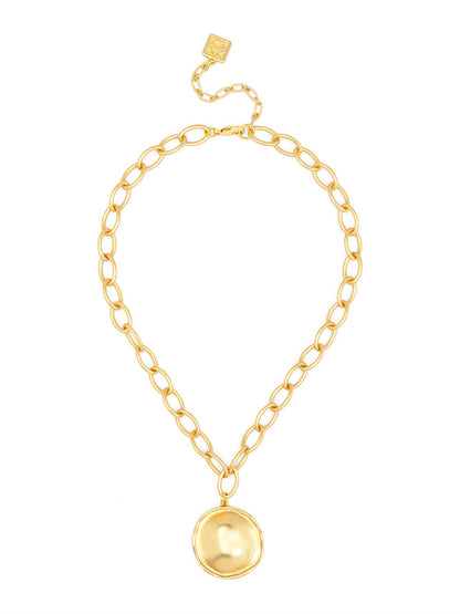 Maren Disc Pendant Short Necklace