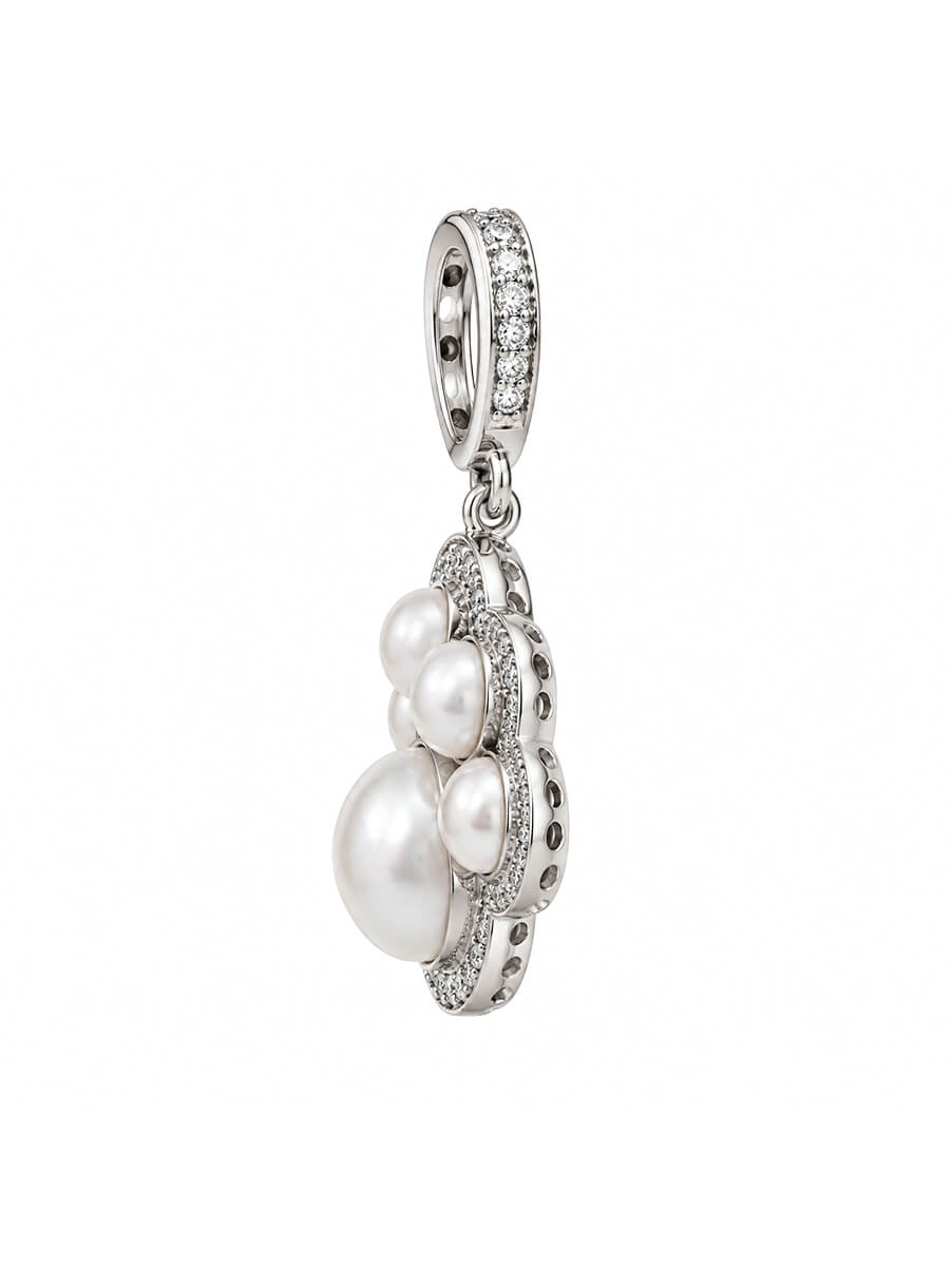 Pearl Paw Pendant Necklace