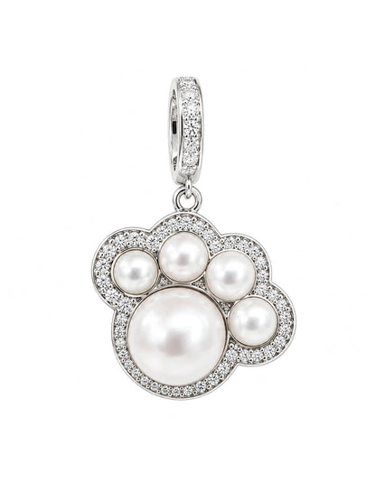 Pearl Paw Pendant Necklace