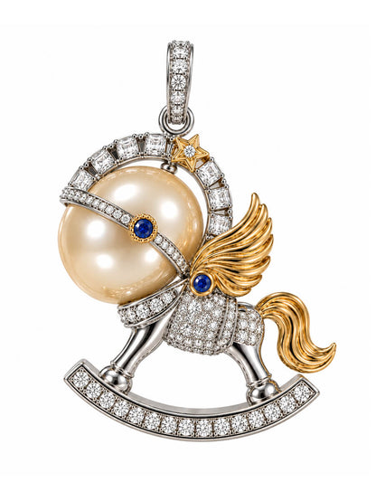 Starlit Pegasus Pearl Pendant