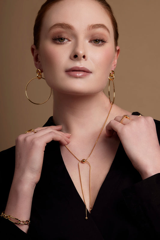 Front Facing Triple Loop Drop Earring