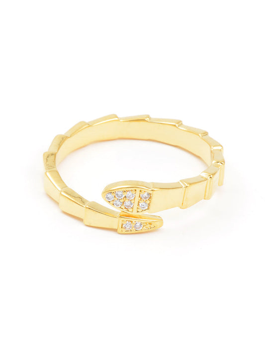 Bright-Eyed Snake Ring