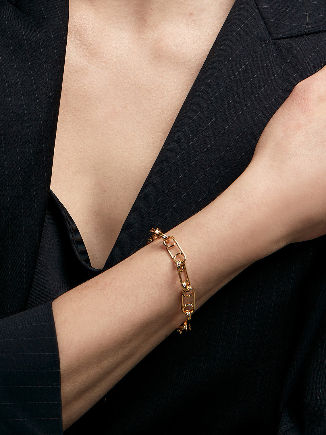 Metal Pin Chain Bracelet