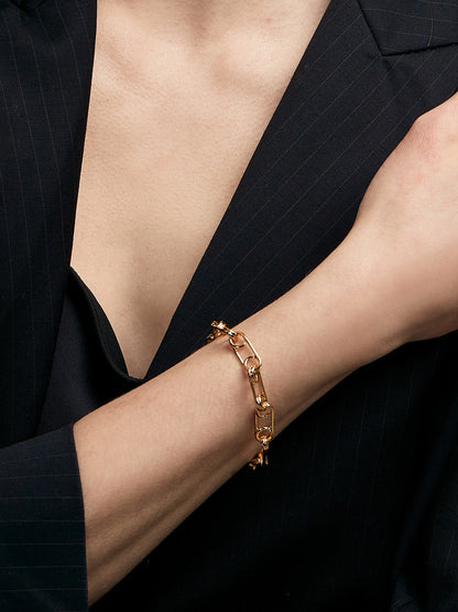 Metal Pin Chain Bracelet