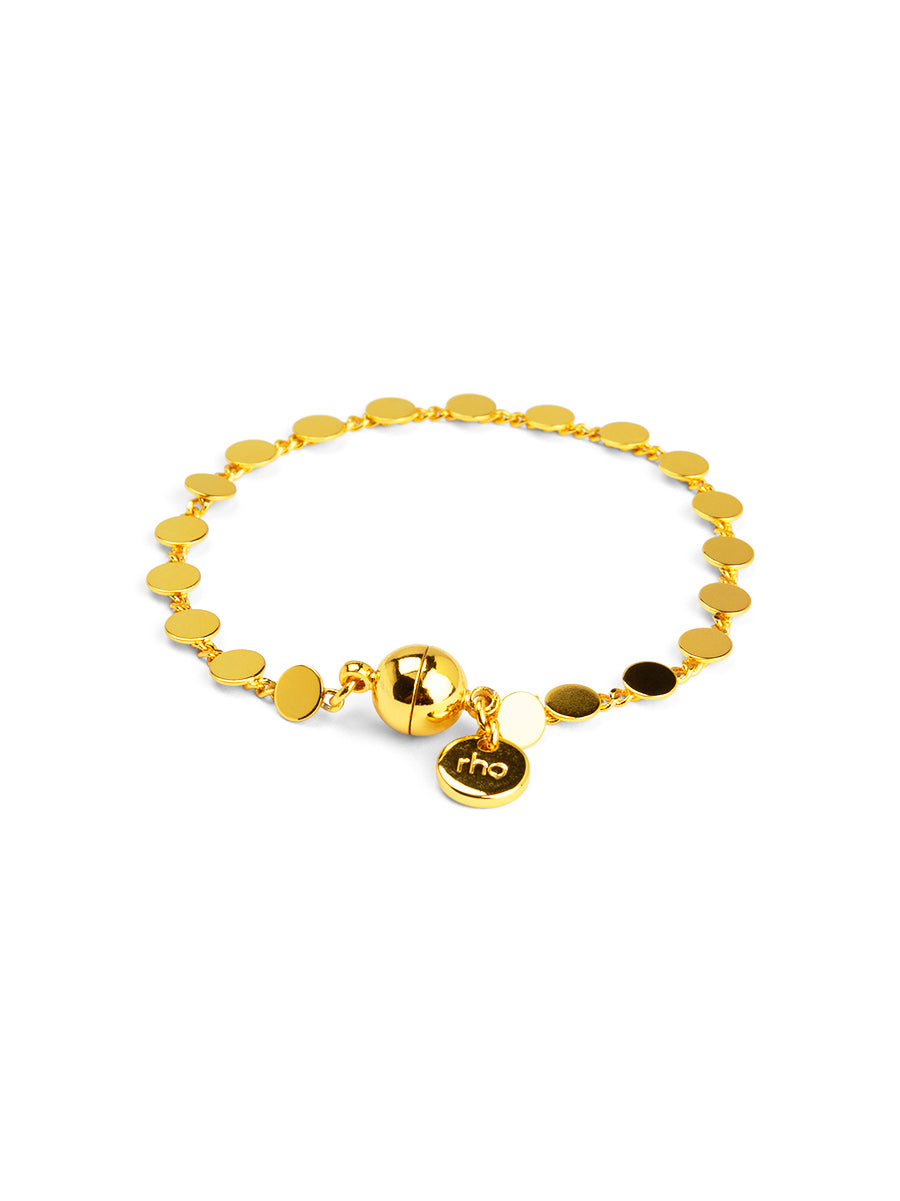 Dot Disc Chain Magnet Bracelet