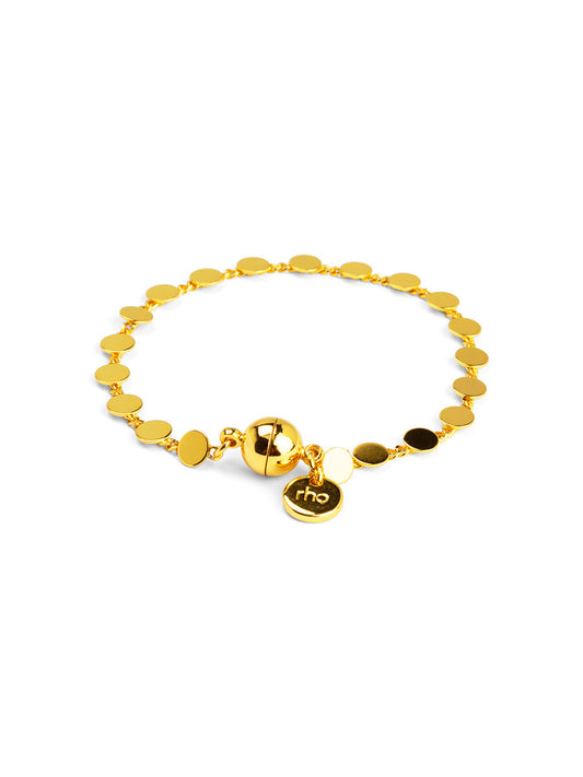 Dot Disc Chain Magnet Bracelet