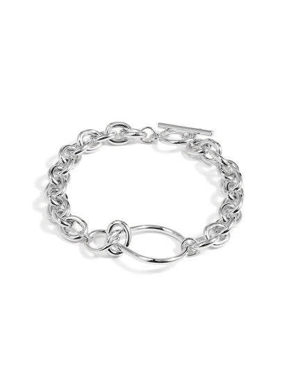 Infinity Knotted Chain Toggle Bracelet