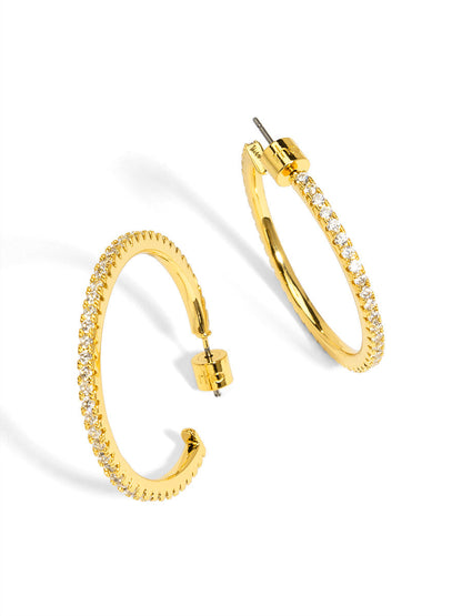 Medium Pav≈Ω Hoop Earring