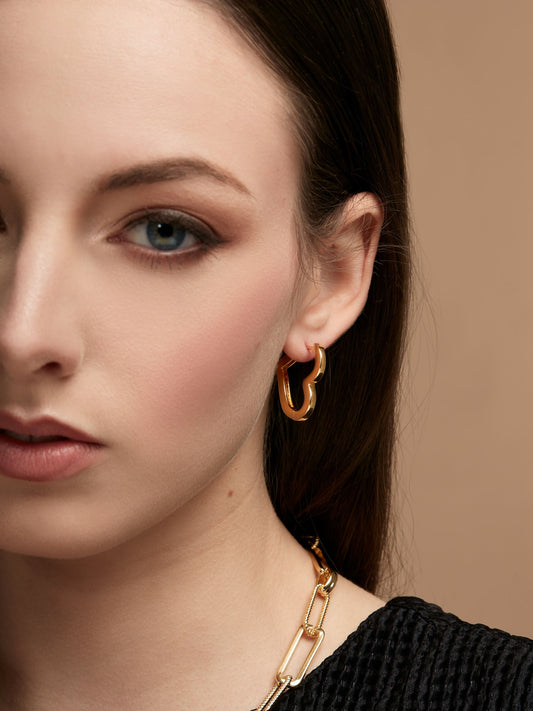 Heart Hoop Earring