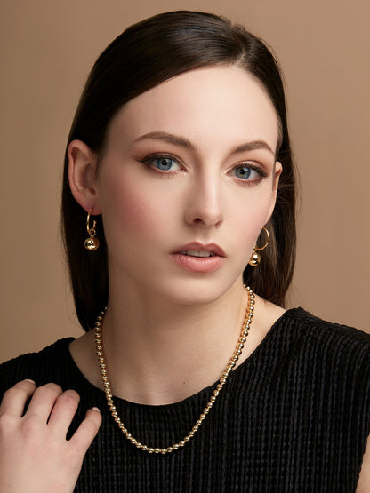 Single Ball Hoop Earring