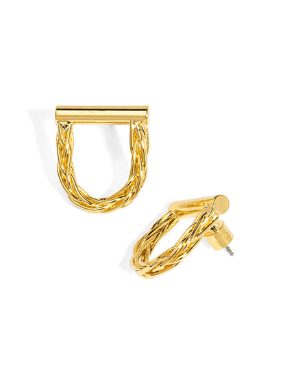 Braided Horseshoe Drop Earring