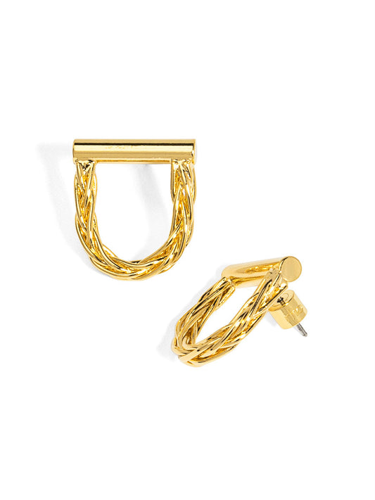 Braided Horseshoe Drop Earring