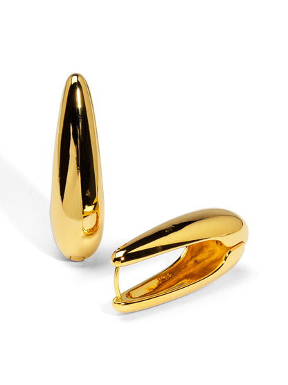 Mega Teardrop Hoop Earring