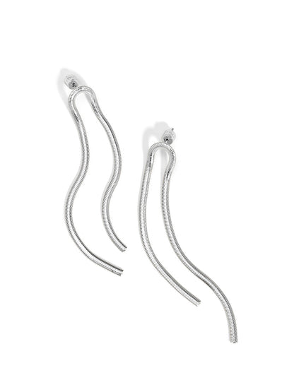 Arch Herringbone Drop Earring