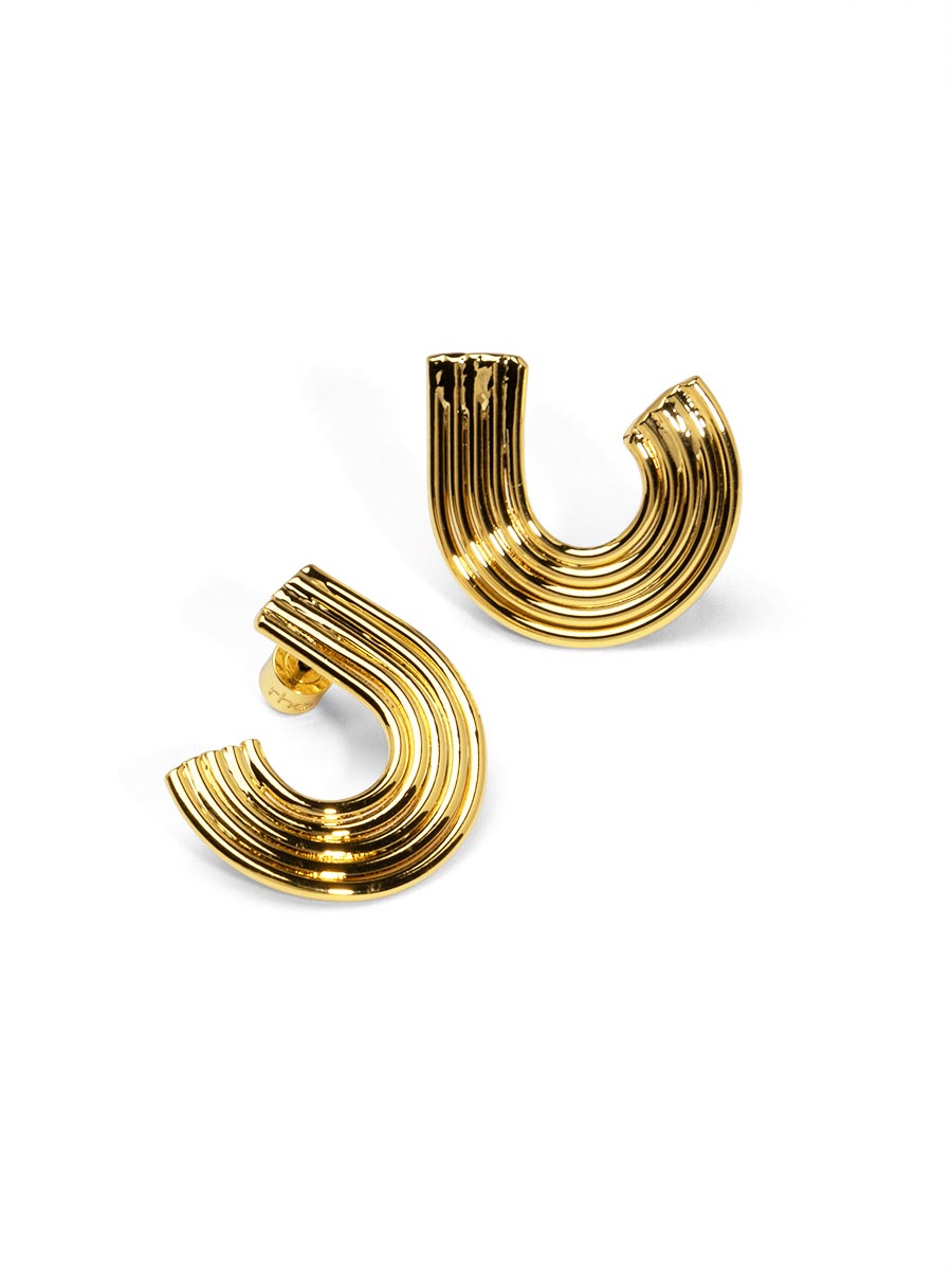 Rainbow Textured Drop Earring
