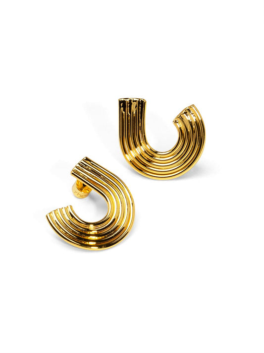 Rainbow Textured Drop Earring