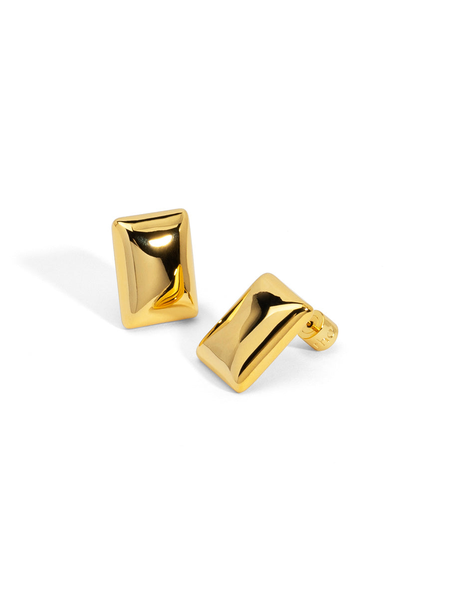 Square Puffy Stud Earring