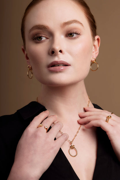 Small Infinity Knotted Drop Earring