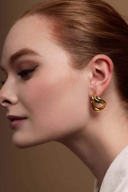 Twisted Open Hoop Earring